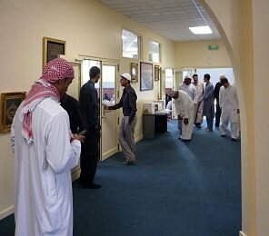 Brothers before prayer at Wellington Islamic Centre
