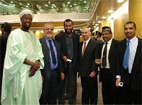FIANZ Officials - Dr Mustafa Farouk, Vice President, Dr Ghazi Hawwari, Assistant Treasurer, Br Khalifa Al-Hasse, President of MAC, Br Abdul Lateef Smith, Vice President, Sultan Eusoff, Executive Manager, Suffian Abdul Kadir, Executive Officer