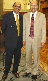 Dr Anwar Ghani, Leader, FIANZ Meat Negotiation Team and Javed Khan, President of FIANZ.