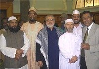 From Left: Sheikh M. Amir (Imam, Wellington Islamic Centre), Dr Mustafa Farouk (VP FIANZ), Dr Ghazi Hawwari (FIANZ Assistant Treasurer), Sheikh M. Ayrut (Imam, Ponsonby Masjid, AKL), Dr Iqbal Slaimankhel (FIANZ Council Member), Tabrez Dean (Halal Committee Member).