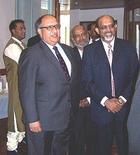 Governor-General with Br Javed Khan, President of FIANZ, mingling with members of the community.