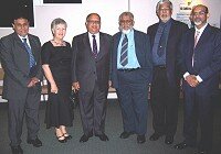 Br Ahmad Bhamji, Chairman, FIANZ Business Committee, Lady Susan Satyanand, HE The Governor-General, Br Umarji Mohamed, FIANZ Legal Adviser, Br Siraj Ali, President of NZMA, Br Javed Khan, President of FIANZ